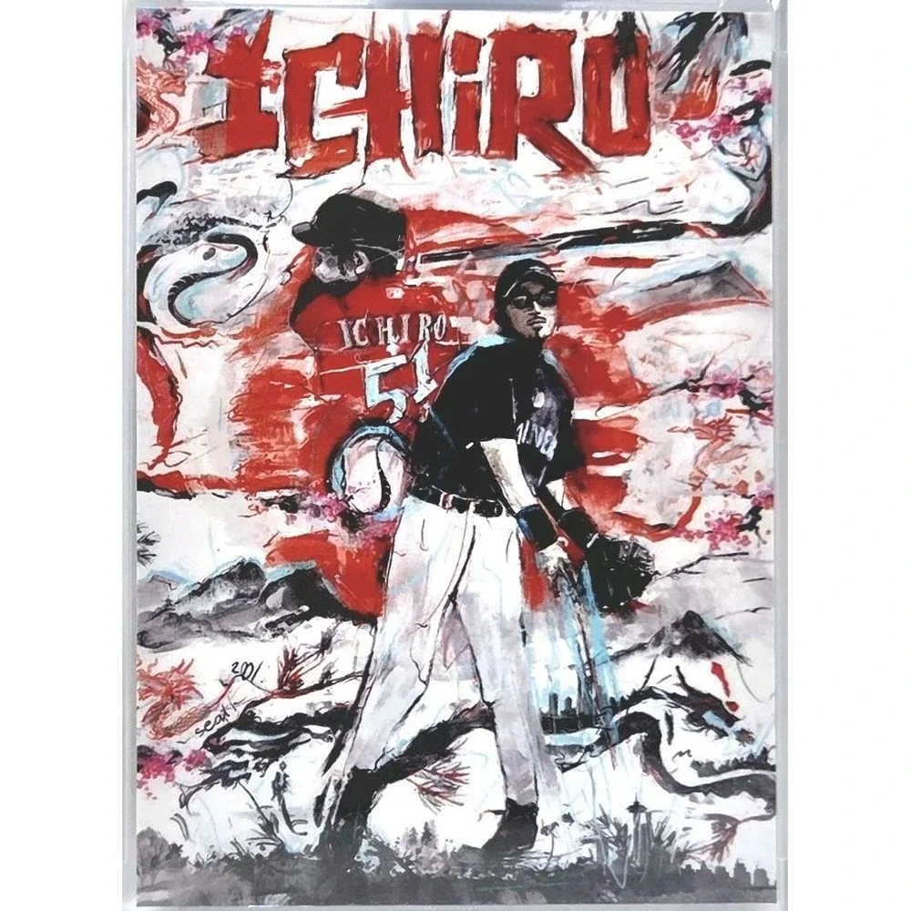 Topps Project 2020 -  #319 Ichiro by Andrew Thiele PR 2549 Seattle Mariners Box